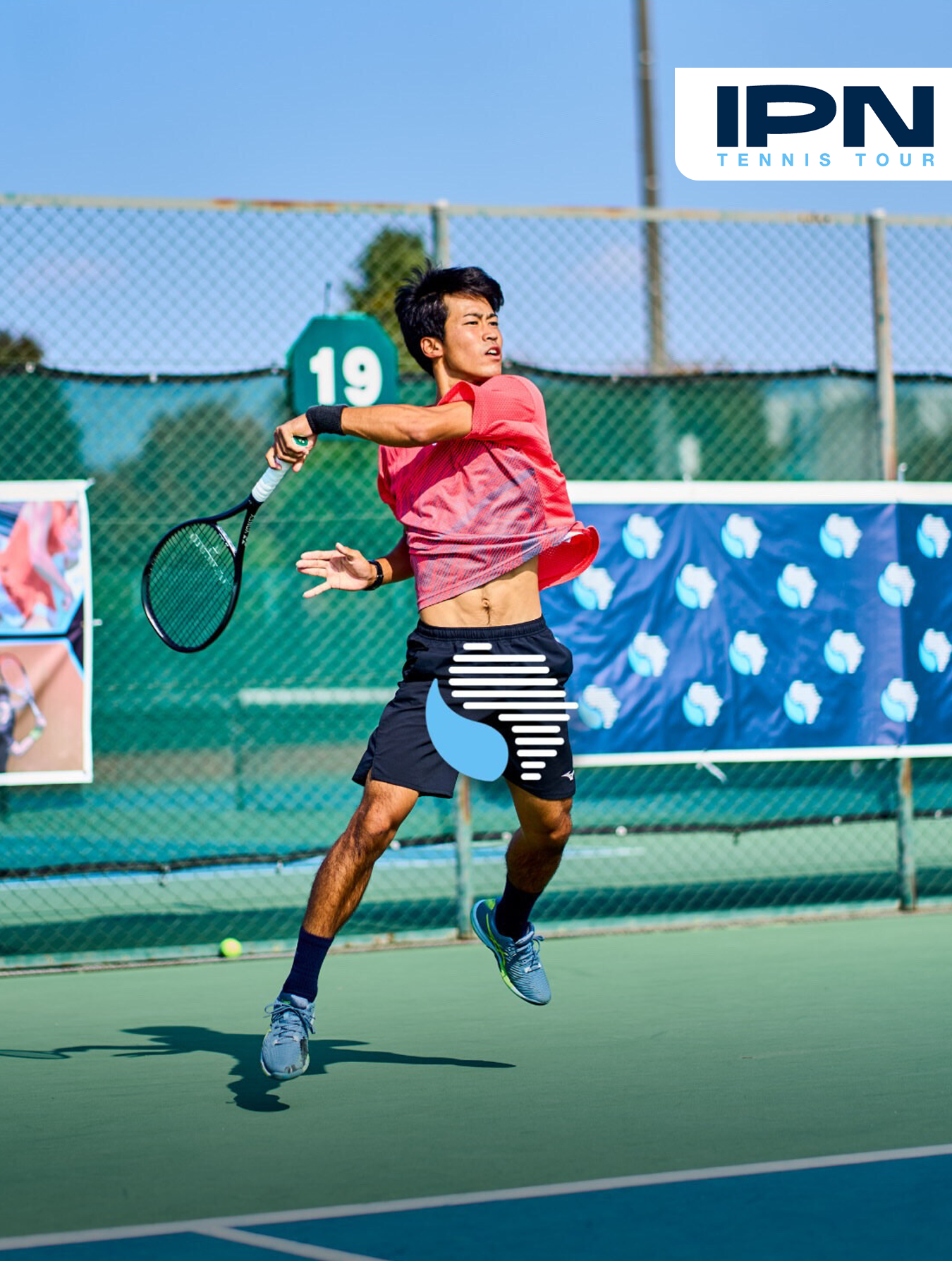 Yuya Hirose playing at the IPN Tennis Tour